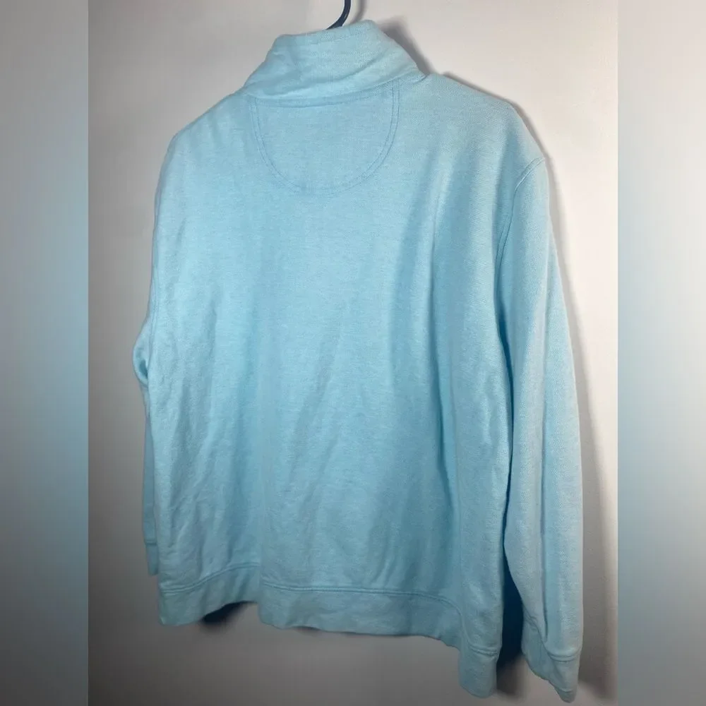 Izod Men's Sky Blue Zip-Up Sweater